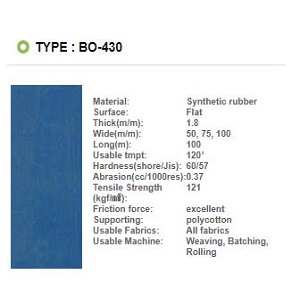 Băng quấn trục máy dệt Bolim BO-430